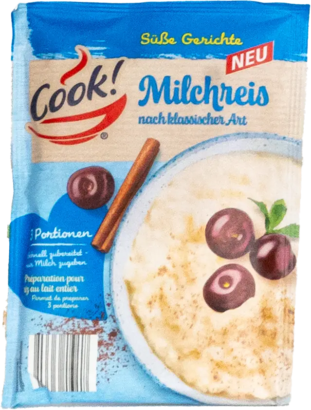Das Produkt NORMA Milchreis verpackt in Koehler NexPlus&reg; Advanced 75 gsm