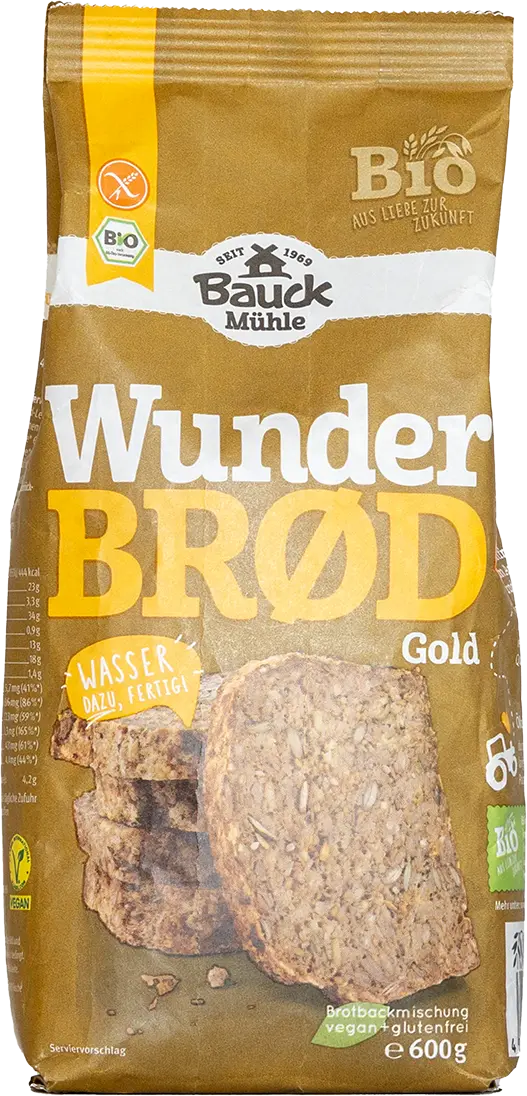 Das Produkt Bauck Wunderbrod verpackt in Koehler NexPlus&reg; Seal Pure MOB 72 gsm