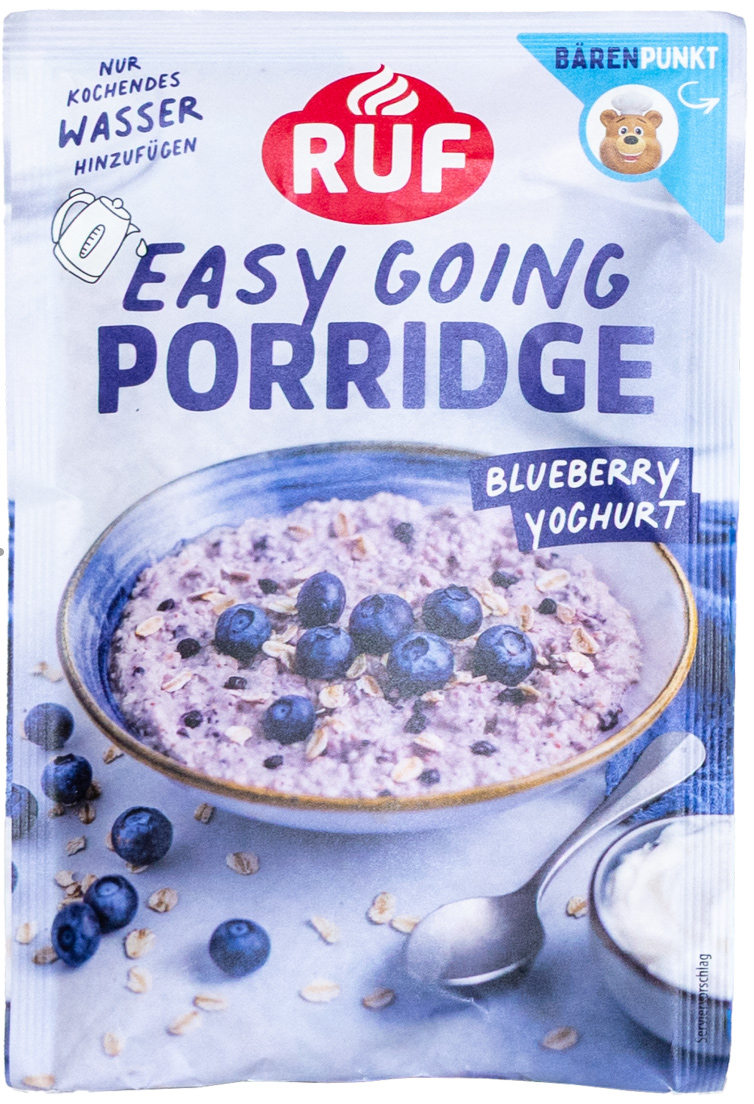 Abbildung der Verpackung von Easy Going Porridge von RUF.
